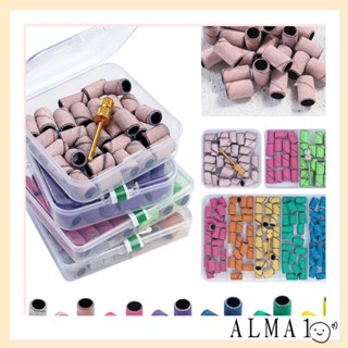 Alma แหวนทรายขัดเล็บ อุปกรณ์เสริม สําหรับตกแต่งเล็บ DIY