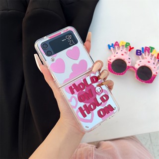 เคสโทรศัพท์มือถือแบบแข็ง ฝาพับกระจกแต่งหน้า สร้างสรรค์ สําหรับ Samsung Galaxy Z Flip 4 Z Flip 3 Z Flip 4