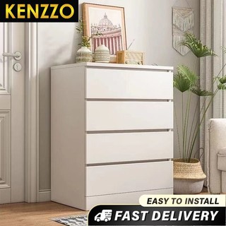 Drawer Baju 3-5 Tingkat Material Kayu / Almari Baju Kecil Minimalist Design / Chest Drawer - KENZZO