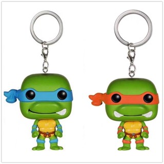 พวงกุญแจ จี้ตุ๊กตาฟิกเกอร์ Funko POP Teenage Mutant Ninja Turtles Michelangelo Leonardo