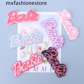 Mxfashione เข็มกลัดเรซิ่น รูปการ์ตูนบาร์บี้ แฮนด์เมด Diy อุปกรณ์เสริม สําหรับตกแต่งรองเท้า 5 ชิ้น