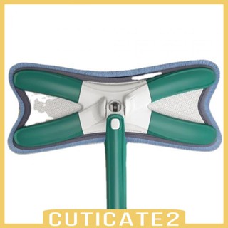 [Cuticate2] ผ้าม็อบไมโครไฟเบอร์ 360 องศา ใช้ซ้ําได้ 5 แผ่น ด้ามจับสเตนเลส สําหรับทําความสะอาดกระเบื้อง ไม้เนื้อแข็ง เซรามิค