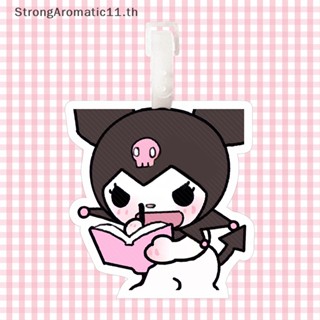 Strongaromatic พวงกุญแจพลาสติก จี้ตุ๊กตาการ์ตูนอนิเมะ Sanrio Kuromi น่ารัก สําหรับห้อยกระเป๋าเป้สะพายหลัง กระเป๋าเดินทาง