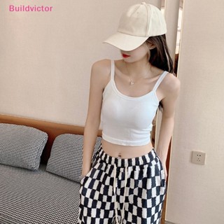 Buildvictor เสื้อครอปท็อป เปิดไหล่ โชว์หลัง เซ็กซี่ สําหรับผู้หญิง