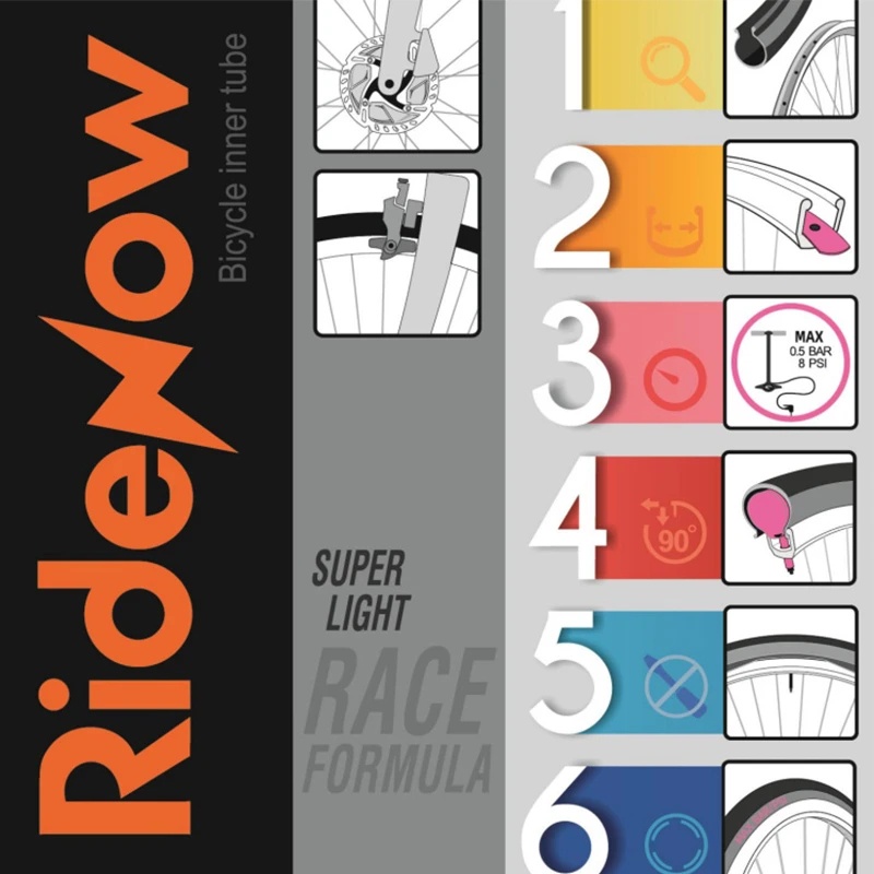 Ridenow ยางในรถจักรยานเสือภูเขา เบาพิเศษ 45 มม. 26 27.5 29 นิ้ว - รูปที่ 4