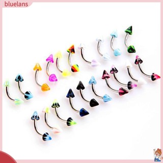 Blu 20 ชิ้น สเตนเลส บอลบาร์เบล โค้ง คิ้ว แหวน บาร์ แทรกัส เจาะหู
