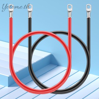 สายเคเบิลแบตเตอรี่ ทองแดง 5AWG M8 M10 สําหรับรถยนต์ [Yotome.th]