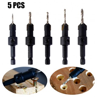 ⚡NEW 8⚡Drill Bit 5PCS Drill The Pilot Hole Hex Shank Woodworking Tools Woodworking