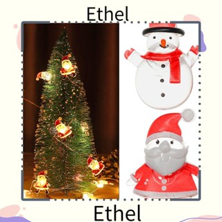 Ethel1 ไฟ LED 30 ดวง รูปเกล็ดหิมะ ซานตาคลอส คริสต์มาส 10 ฟุต