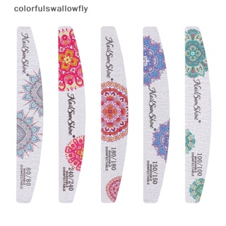 Colorfulswallowfly ตะไบขัดเล็บ แบบหนา สองด้าน 1 ชิ้น COD