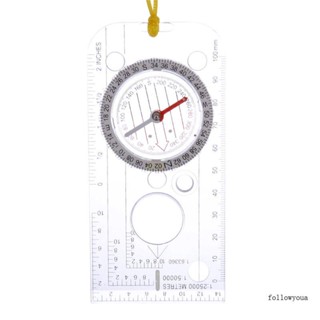 Fol เข็มทิศ ไม้บรรทัดพิเศษ แผนที่ ข้ามประเทศ แข่งรถ เข็มทิศ อุปกรณ์เอาตัวรอด กลางแจ้ง ของขวัญ สําหรับผู้ชาย ผู้หญิง
