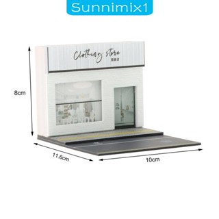 [Sunnimix1] ชุดโมเดลอาคารดิโอราม่าจําลอง พร้อมไฟ สเกล S สําหรับตกแต่งบ้านตุ๊กตา 1/64