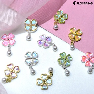 Flospring 3 ชิ้น / เซต เครื่องประดับเล็บ แวววาว ติดทนนาน มินิ หรูหรา อินเทรนด์ โลหะผสม อุปกรณ์ทําเล็บ สําหรับความงาม