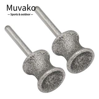 Muvako อุปกรณ์ตกแต่งเล็บ เครื่องเจียรเพชร รูปกรงเล็บสุนัข สีเงิน 2 แพ็ค