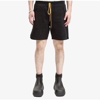 RXOL RHUDE summer letter logo embroidered drawstring short American street woven craft cotton shorts