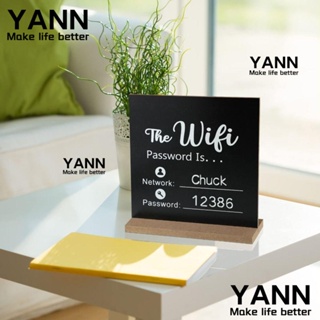 Yann1 ชอล์กบอร์ด ป้ายไม้ WiFi ขนาด 21.5*21.5 ซม. แบบใส่รหัสผ่าน สําหรับตกแต่งบ้าน