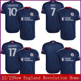 เสื้อกีฬาแขนสั้น ลายทีมชาติฟุตบอล NP2 2022-2023 New England Revolution ชุดเหย้า สําหรับผู้ชาย และผู้หญิง PN2