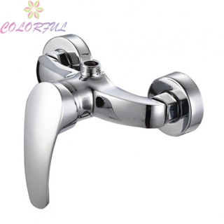 【COLORFUL】Shower Faucet Bathroom Bathtub Chrome Finish Mixer Faucet Modern Shower Tap
