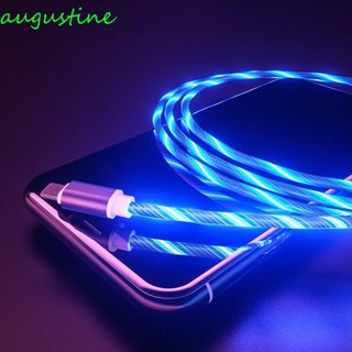 Augustine อะแดปเตอร์สายชาร์จ เรืองแสง 1 เมตร Micro USB ไฟ LED ชาร์จเร็ว