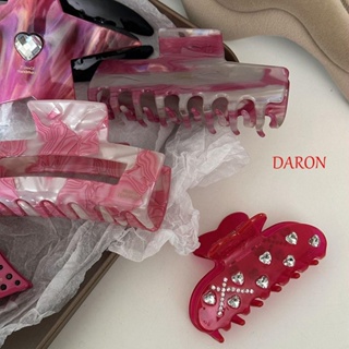 Daron กิ๊บติดผมหางม้า ประดับเพทายคริสตัล ทรงสี่เหลี่ยมผืนผ้า ขนาดใหญ่ สไตล์วินเทจ สําหรับผู้หญิง