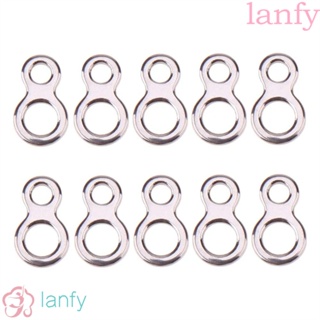 Lanfy แหวนสเตนเลส 8 8 ตะขอ สําหรับตกปลาน้ําเค็ม 10 ชิ้น