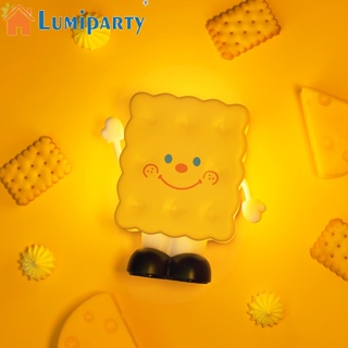 Lumiparty โคมไฟกลางคืน Led รูปบิสกิต สําหรับตกแต่งห้องนอน โรงแรม ห้องนั่งเล่น