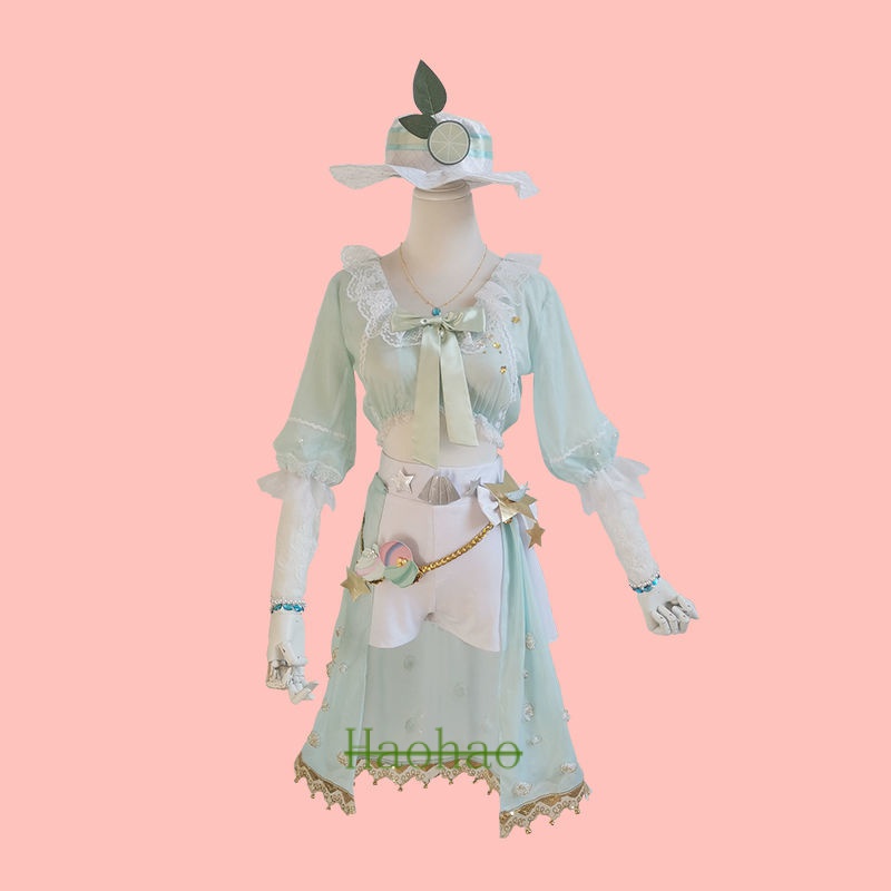 Identity Vcos Barmaid Demi Bourbon คอสเพลย์เสื้อผ้าอะนิเมะเกมครบชุดสําหรับผู้หญิง