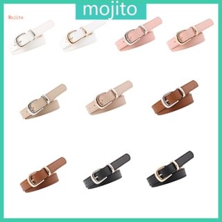 Mojito เข็มขัดหนังเทียม กว้าง 2 4 ซม. พร้อมหัวเข็มขัดอัลลอย หรูหรา แฟชั่นสําหรับผู้หญิง
