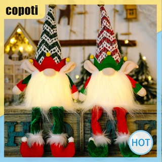 Copoti โนมคริสต์มาส พร้อมไฟ LED ของเล่น พร็อพถ่ายภาพ สําหรับบ้าน ของขวัญปีใหม่