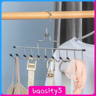 [Baosity5] ไม้แขวนเสื้อ ผ้าพันคอ ผ้าขนหนู 10 ตะขอ ทนทาน อุปกรณ์เสริม สําหรับตู้เสื้อผ้า