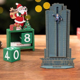  Halloween Christmas Tough Guy Comes Countdown Wooden Blue Calendar Ornament