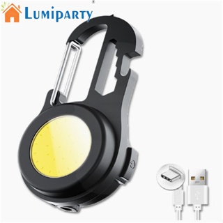 Lumiparty พวงกุญแจไฟฉาย อเนกประสงค์ แบบพกพา ขนาดเล็ก ชาร์จ Usb