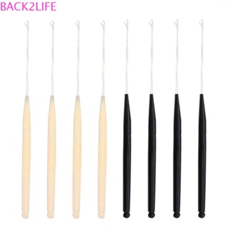 Back2life เข็มถักโครเชต์ เดรดล็อก พลาสติก สีดํา DIY 5 ชิ้น ต่อชุด