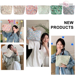 [SuperDeals888.th] Kawaii กระเป๋าเดินทาง อเนกประสงค์ ลายดอกไม้น่ารัก แบบพกพา แฟชั่นสําหรับผู้หญิง