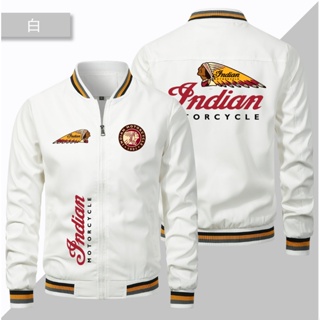 INDIAN LOGO baseball uniform BOBBER DARK HORSE VINTAGE DARK HORSE SPRINGFIELD ROADMASTER motorcycle outdoor riding zipper thin sports windproof jacket