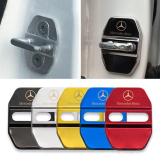 Bc ฝาครอบล็อคประตูรถยนต์ สเตนเลส อุปกรณ์เสริม สําหรับ Mer*cedes-Benz AMG Benz C-Class E-Class S-Class GLA-Class 4 ชิ้น