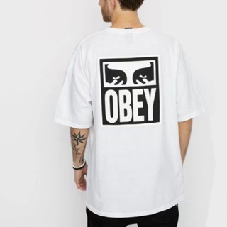 [Treasure Pirates] เสื้อยืดแขนสั้น ผ้าฝ้าย พิมพ์ลาย Obey, Obey Eyes Icon สําหรับผู้ชาย