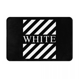 Off-white (1) พรมเช็ดเท้า ผ้าสักหลาด กันลื่น ดูดซับน้ํา แห้งเร็ว สําหรับห้องน้ํา 16x24 นิ้ว พร้อมส่ง