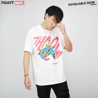 Power7Shop เสื้อยืดการ์ตูน มาร์เวล THANOS ลิขสิทธ์แท้ MARVEL COMICS  T-SHIRTS (MVX-043)