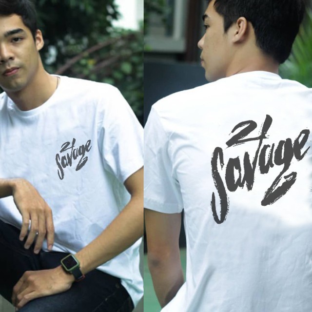ดูดีนี่ เสื้อยืดลําลอง ผ้าฝ้าย แขนสั้น พิมพ์ลายแร็ปฮิปฮอป 21 Savage Rap สําหรับผู้ชาย และผู้หญิง