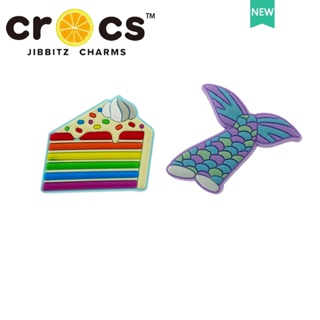 Jibbitz crocs หัวเข็มขัด รูปหางนางเงือกน่ารัก อุปกรณ์เสริม สําหรับตกแต่งรองเท้า diy