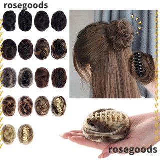 Rosegoods1 ชิ้น อัพโด้ สครันชี่ เครื่องประดับผม ต่อผมซาลาเปา แฮร์พีชผม