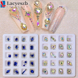 Lacyeszb เครื่องประดับ พลอยเทียม สไตล์ญี่ปุ่น สําหรับตกแต่งเล็บ DIY