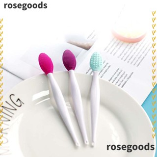 Rosegoods1 แปรงซิลิโคน สําหรับทําความสะอาดจมูก 8 ชิ้น