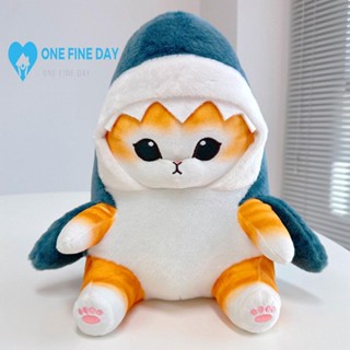 Shark ATTACK Cat ตุ๊กตาแมวน่ารัก ตุ๊กตายัดไส้ ของเล่นตุ๊กตาสัตว์ จี้กระเป๋า H1O8