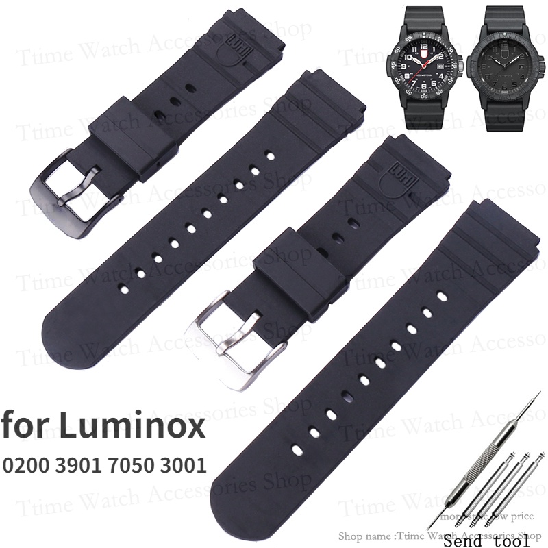 สายนาฬิกาข้อมือ ซิลิโคน ซิลิกาเจล กันน้ํา 21 มม. อุปกรณ์เสริม สําหรับ Luminox 0200 3901 7050 3001