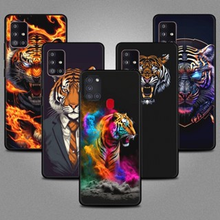 เคสพลาสติก TPU นิ่ม ลายเสือนีออน สําหรับ Samsung S20 Fe A21 S21 Ultra S21 Plus S21 Fe