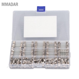 MMADAR 250 ชิ้นแก้วหลอดฟิวส์ 1A ถึง 20A 5x20mm 6x30mm Fast Blow Glass Fuse Assortment Kit