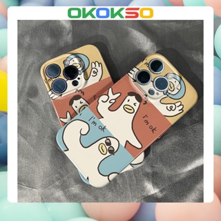 [OKOKSO] ใหม่ เคสโทรศัพท์มือถือนิ่ม กันกระแทก ลายการ์ตูนเป็ดน่ารัก สําหรับ OPPO Reno9 Reno8 Reno7pro reno6 7z 5 R17 A9 2020 4Z 5G F11 A31 A15 A3S A77