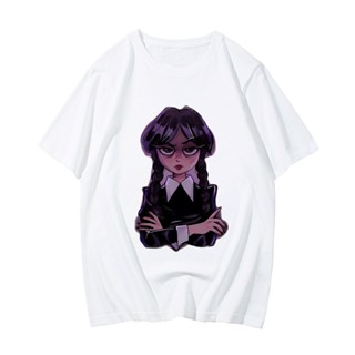 เสื้อยืดแขนสั้น พิมพ์ลายการ์ตูนมังงะ Addams Horror Comedy สําหรับผู้ชาย